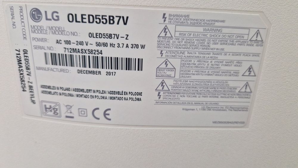 Telewizor 55cali OLED 4K HDR 3840 x 2160 Smart tv hdmi