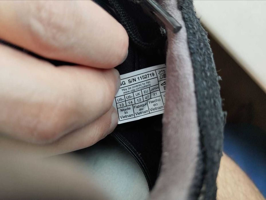 UGG 47 Оригинал Новые Кожаные Кроссовки Ботинки Черные США Деми Зима