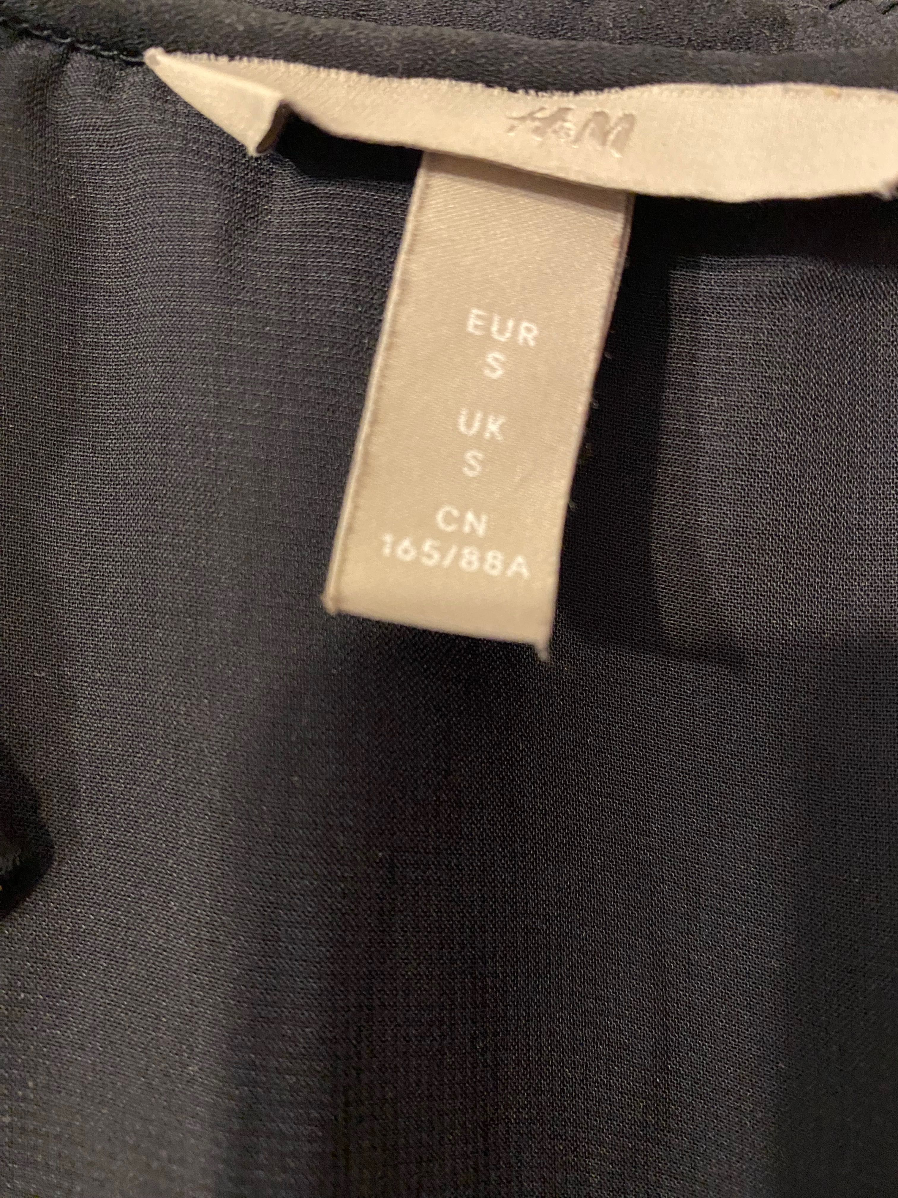 Sukienka H&M r. S 36granatowa plisowana