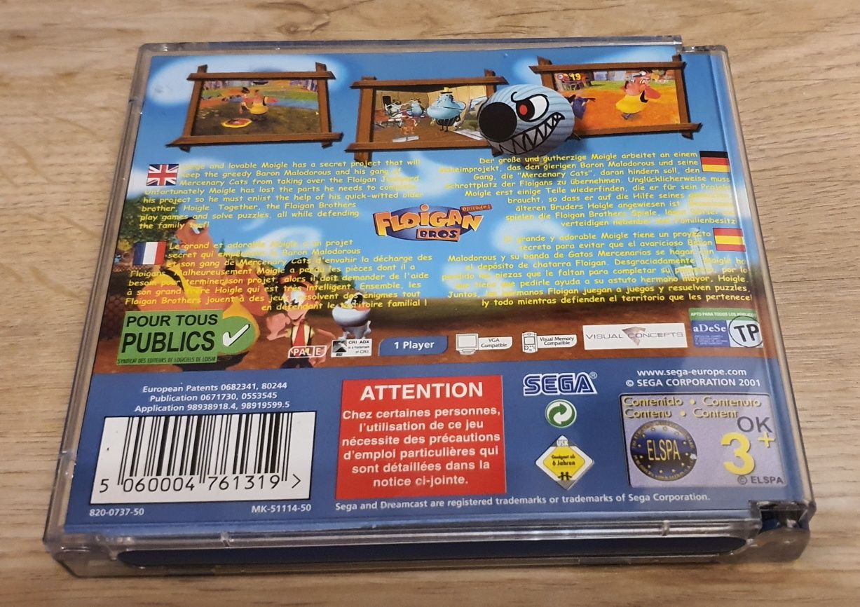 Floigan Brothers Sega Dreamcast 3xA Kompletna Super Stan