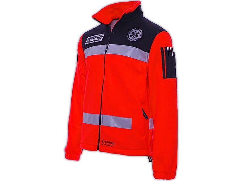 Polar ratowniczy North-Wind FLUO z kompletem emblematów odblaskowych n