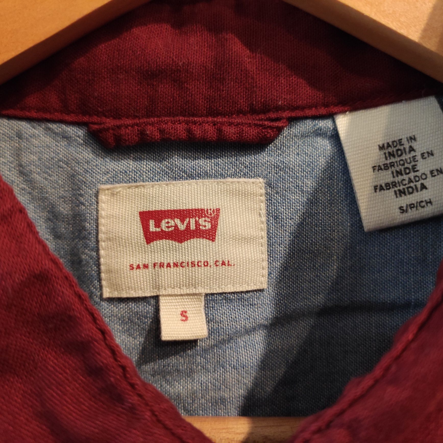 Koszula męska Levi's rozm. S bordo