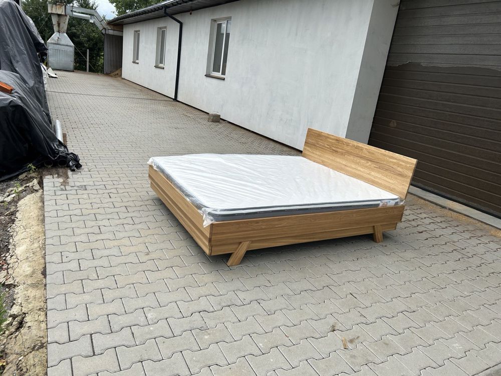 Łóżko dwuosobowe z naturalnego Dębu