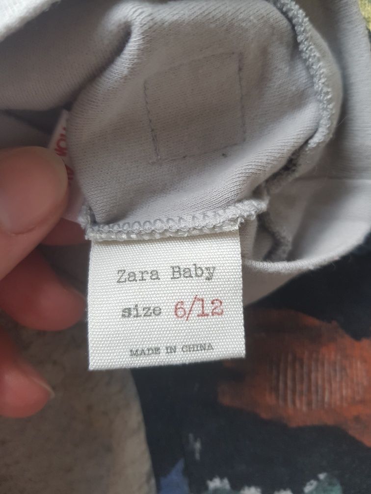 Spodnie Zara rozm 80 +body,czapeczki