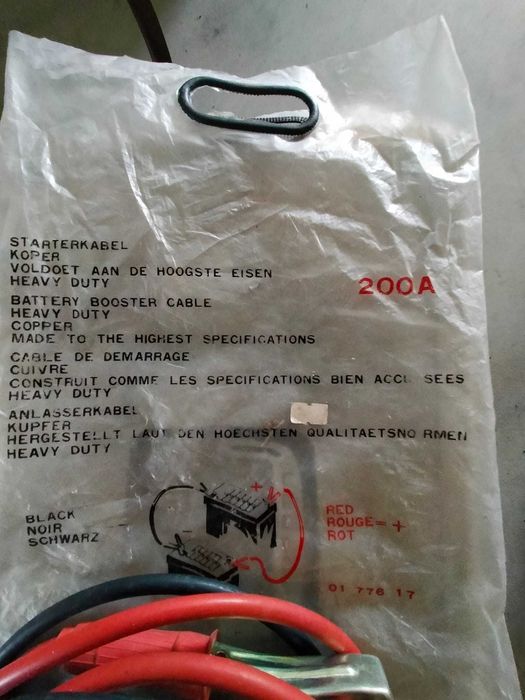 Cabos Bateria Arranque 200 Amperes