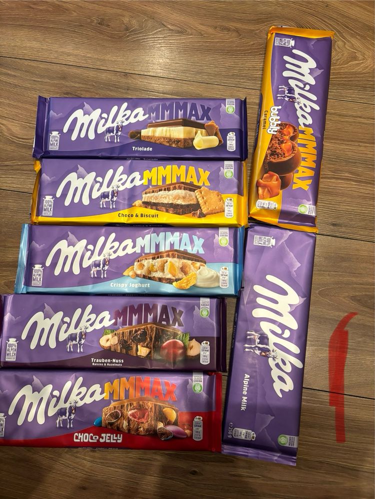 4x mix duża czekolada Milka 300g