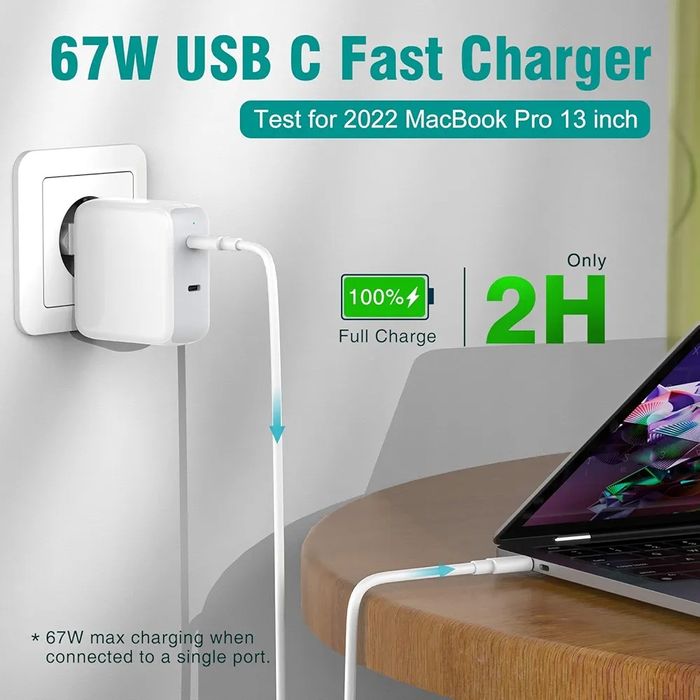 Ładowarka 67 W, USB C, kompatybilna z MacBook Air O674