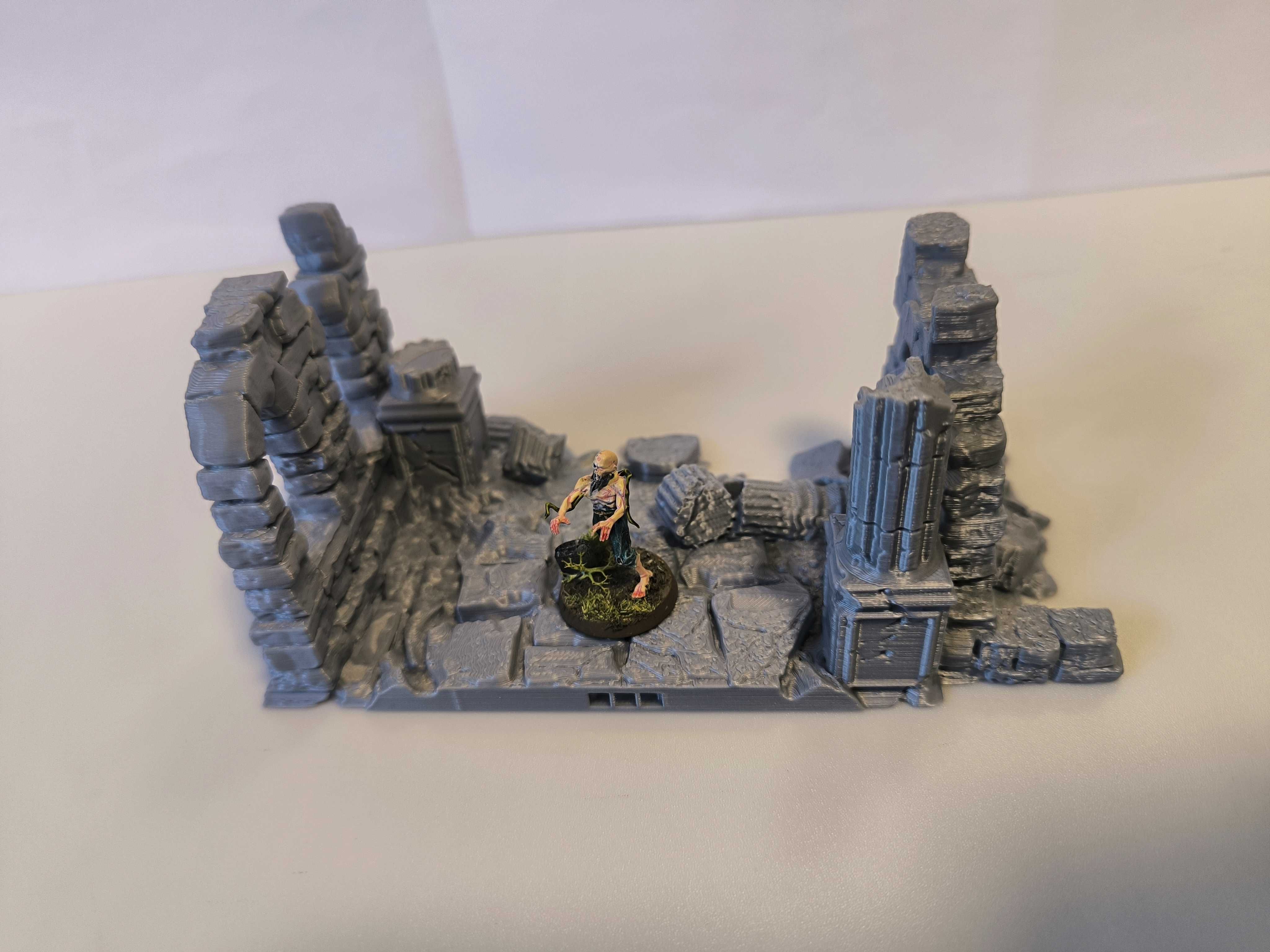 Zrujnowana droga zakończenie drogi RE4 (Lost City) RPG D&D Diorama