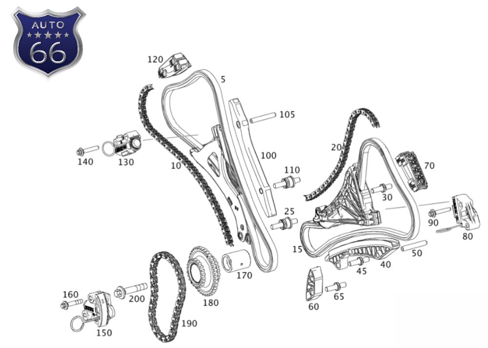 Rozrząd kompletny Mercedes M278 4.7 V8 NOWY jakość OEM