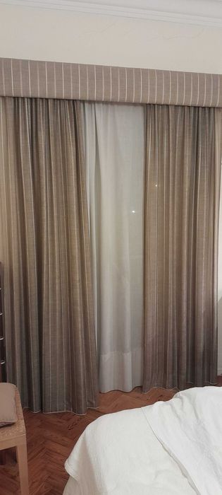 Cortinados com sanca fibras naturais