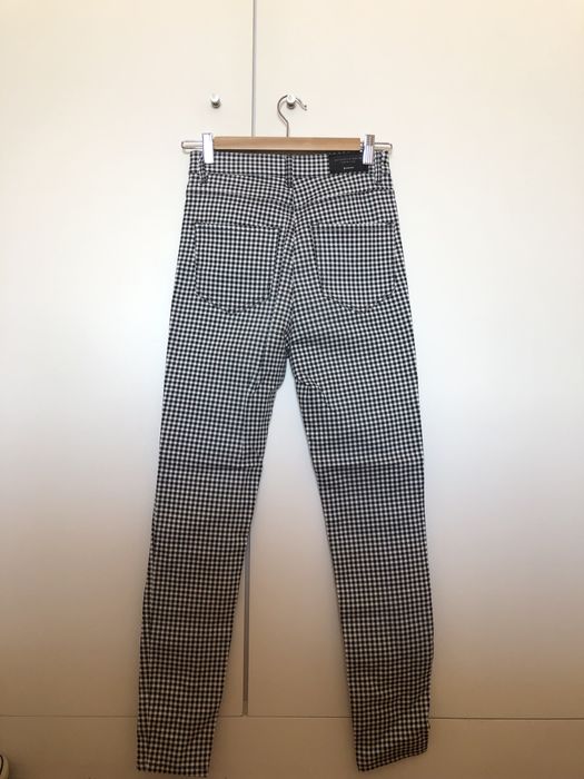 Calças skinny aos quadrados Stradivarius 36