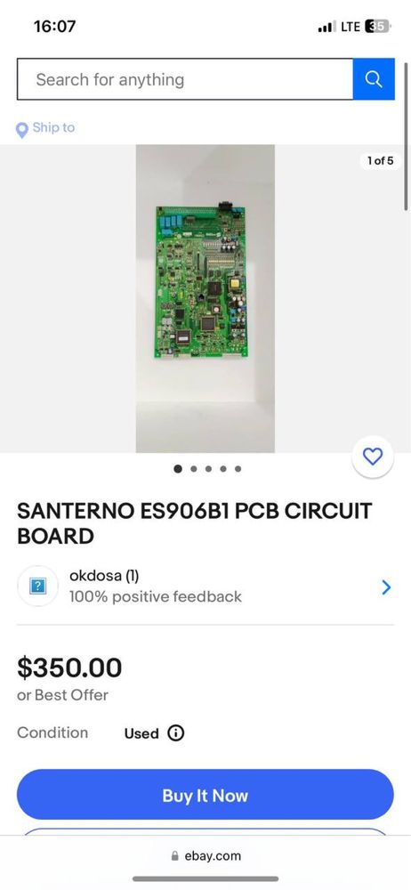Плата SANTERNO ES906B1 PCB Circuit Board керування/управління