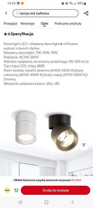 3 Reflektory led z żarówka bialy 7w swiatlo neutralne