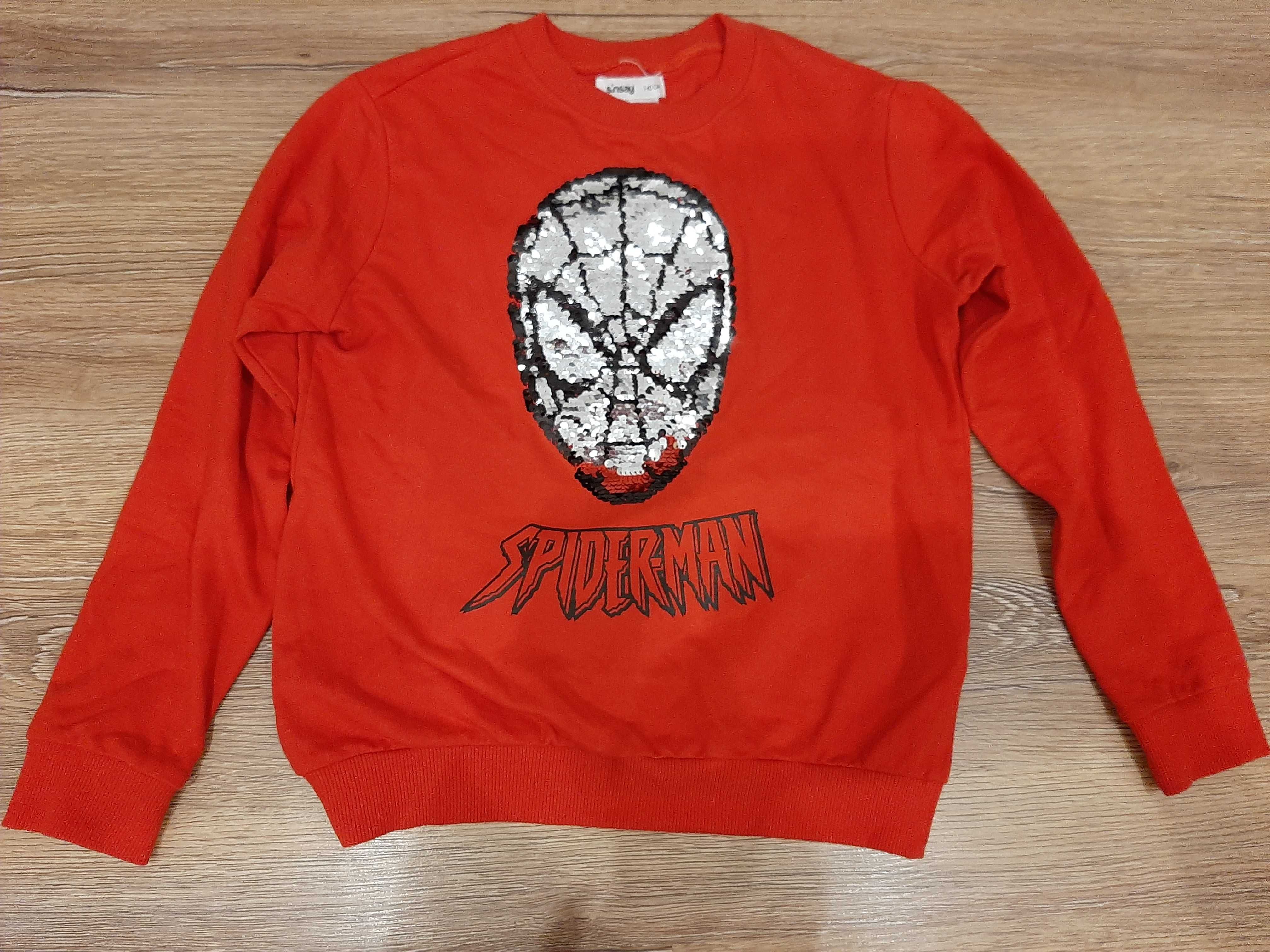 Bluza Spiderman z cekinami roz 140
