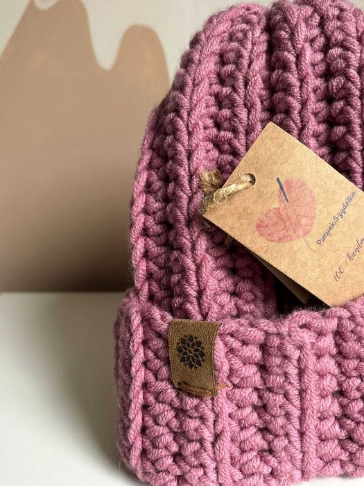 Czapka na szydełku 100% handmade