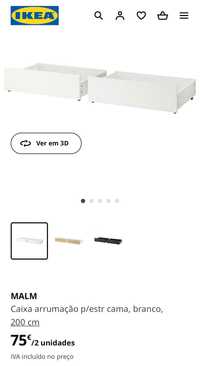 Caxias para cama Malm IKEA