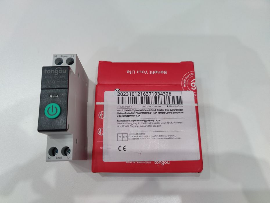 TUYA WiFi розумний автоматичний вимикач 1-63A