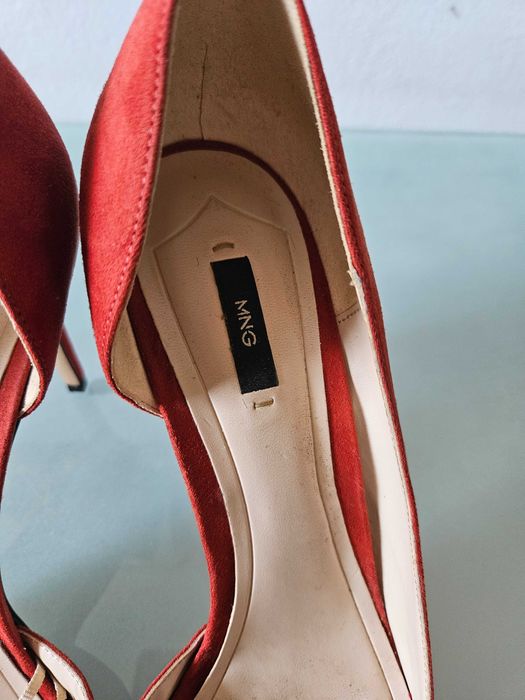 Szpilki cegła/czerwień 40