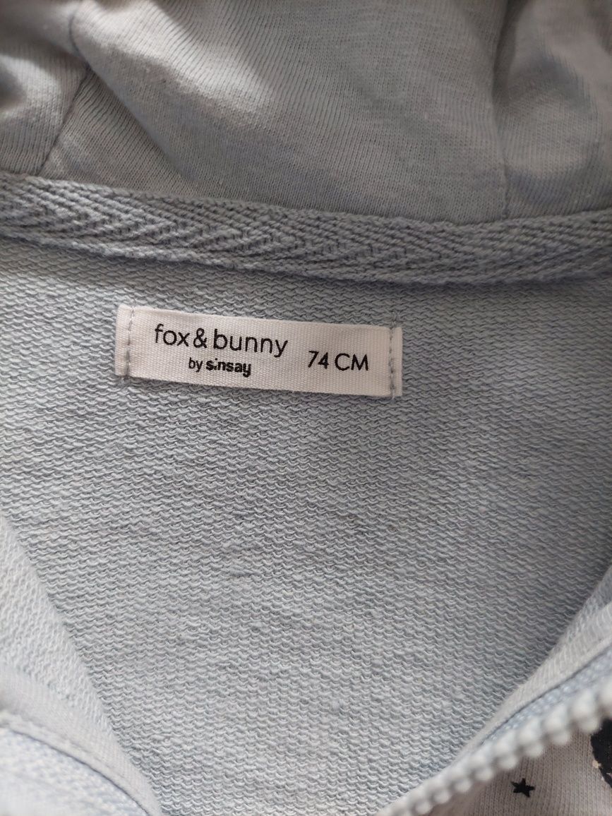 Bluza na suwak z kapturem Fox&Bunny by Sinsay r 74