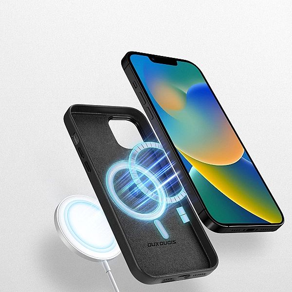 Dux Ducis Grit skórzane etui do iPhone 14 Plus elegancki pokrowiec ze