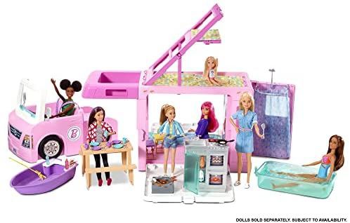 Camper Barbie 3w1 plus 4 zestawy