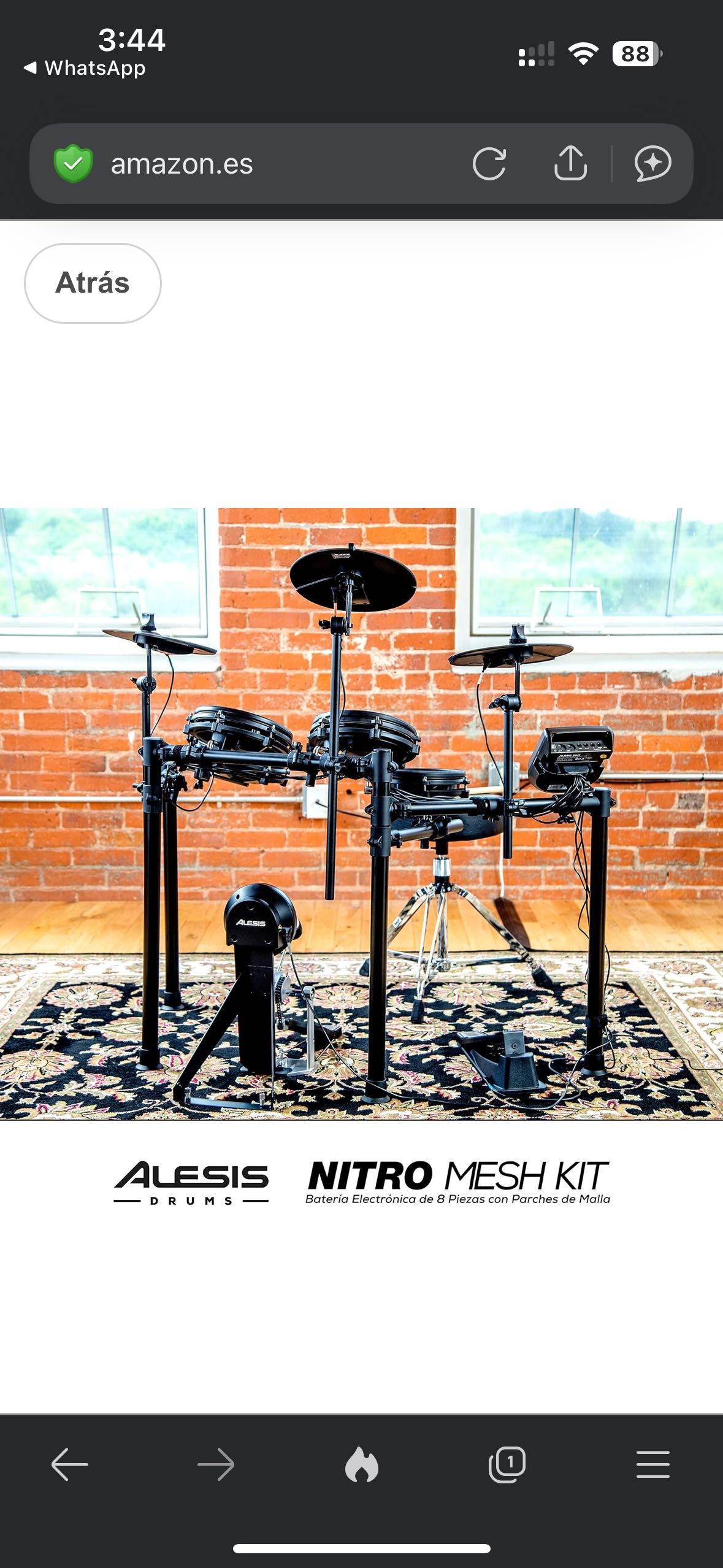 Bateria Eletronica: Alesis Drums Nitro Mesh Kit