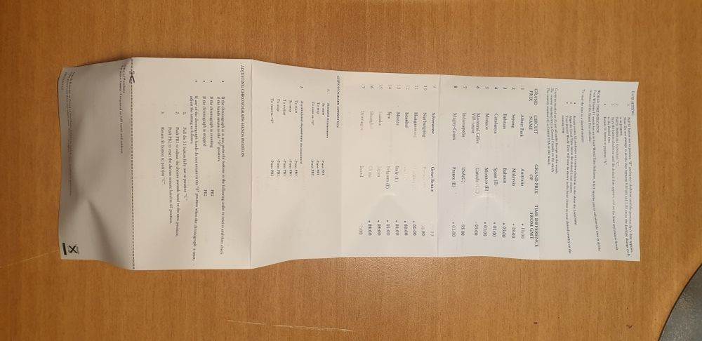 Relógio  Colecção  F1 WILLIAMS  RENAULT