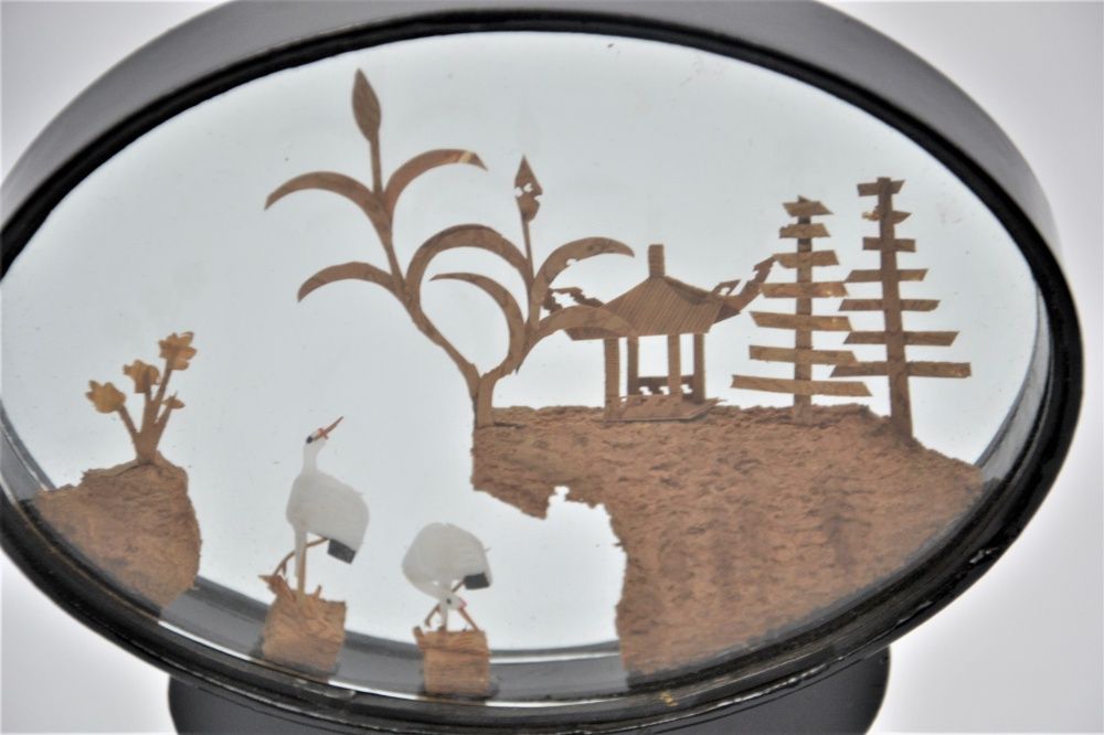 Chiński Microworld , świat w miniaturze rękodzieło poł. XXw Laka