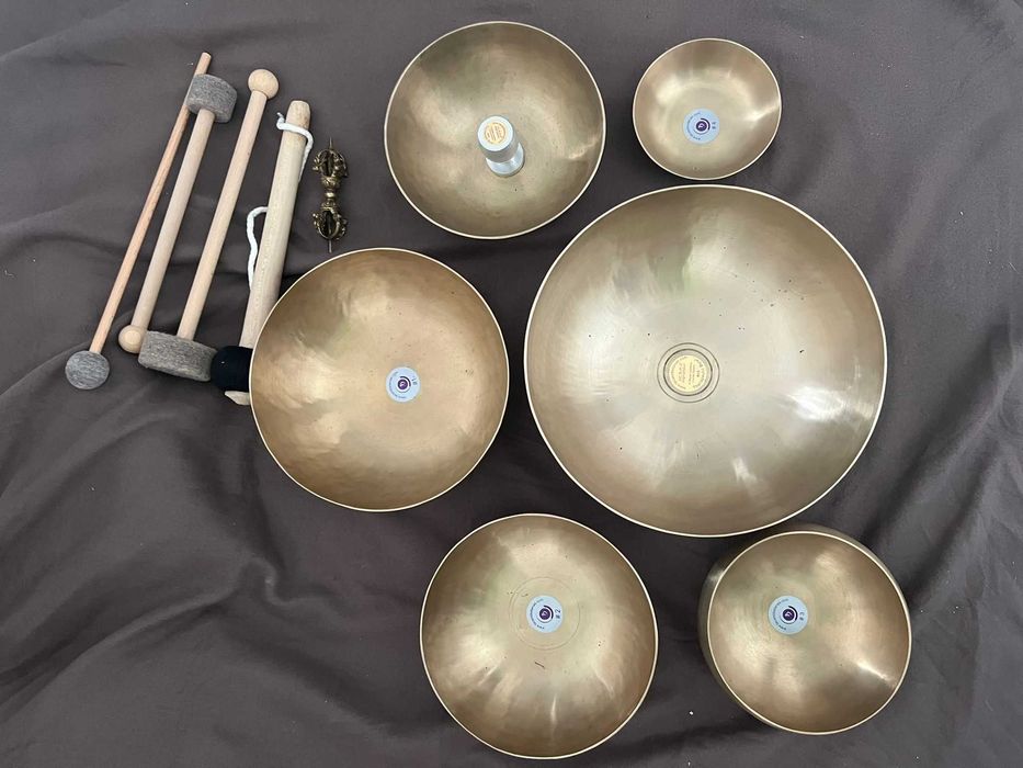 Taças Tibetanas "singing Bowls" set completo novo a estrear
