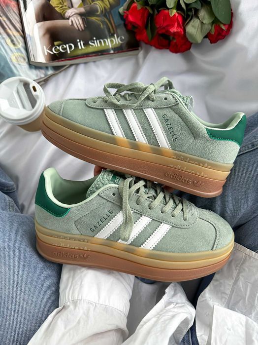 Кросівки Adidas Gazelle Bold Olive premium