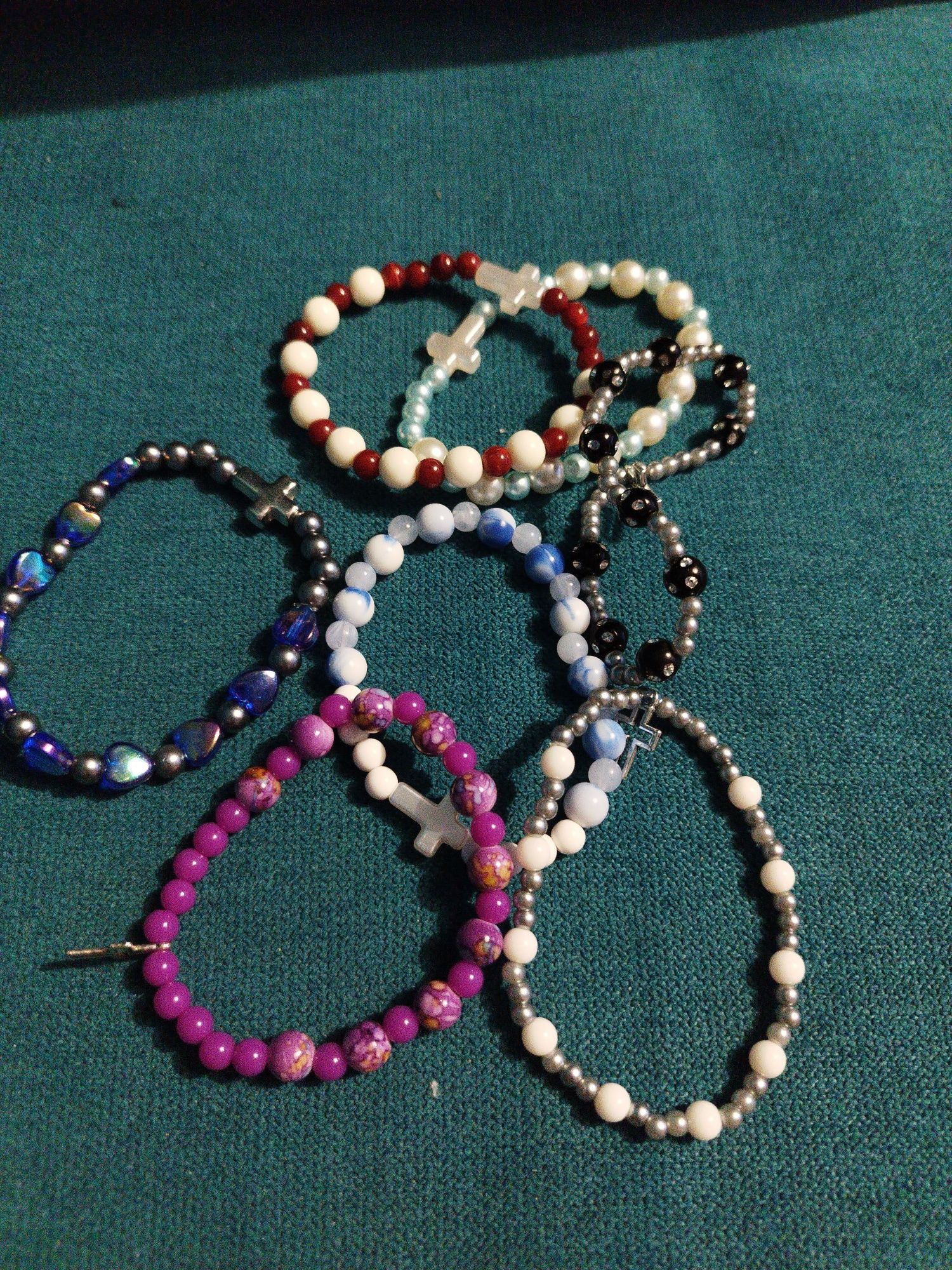 Zestaw bransoletek różańców handmade