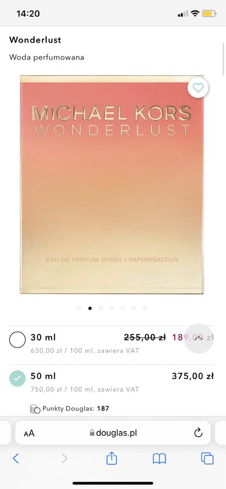 ZAFOLIOWANE! Perfumy Michael Kors Wonderlust 50 ml