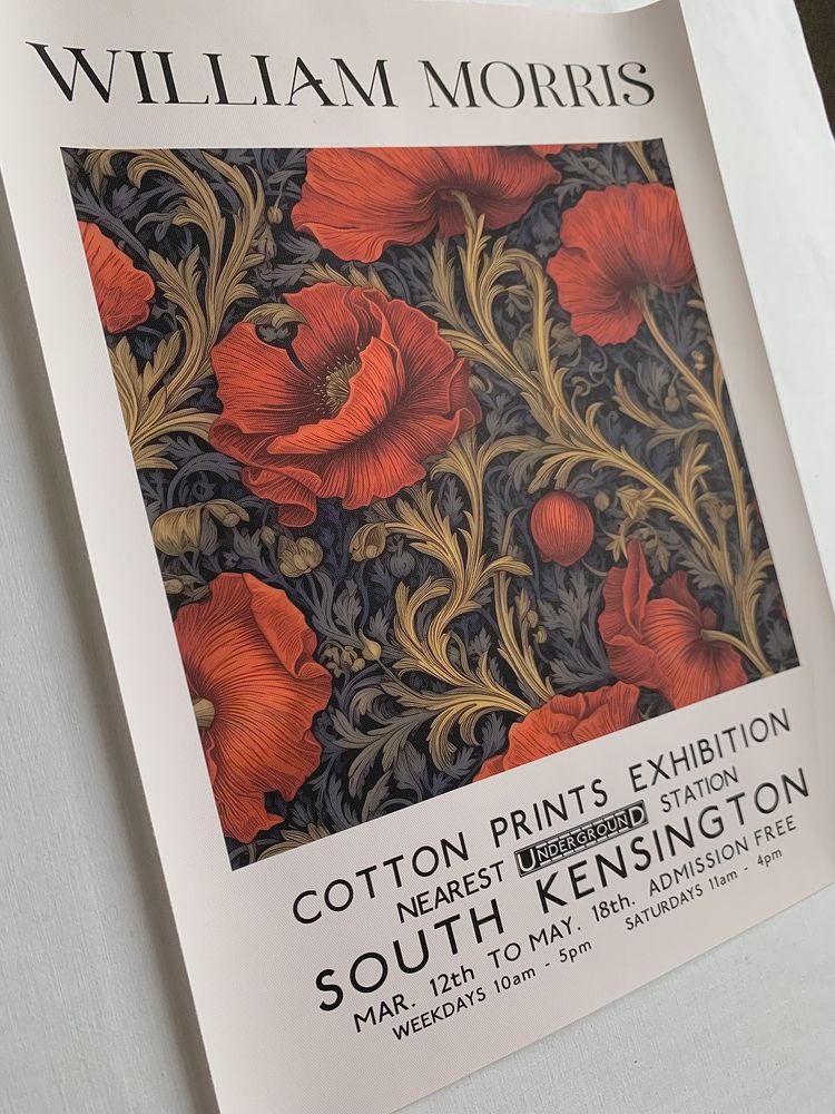 Gobelin na płótnie/Obrazek/William Morris/Poppy Seed