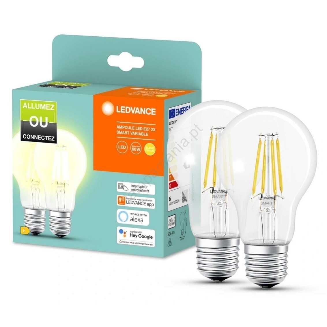 CONJUNTO 2x Lâmpada LED com regulação SMART Bluetooth