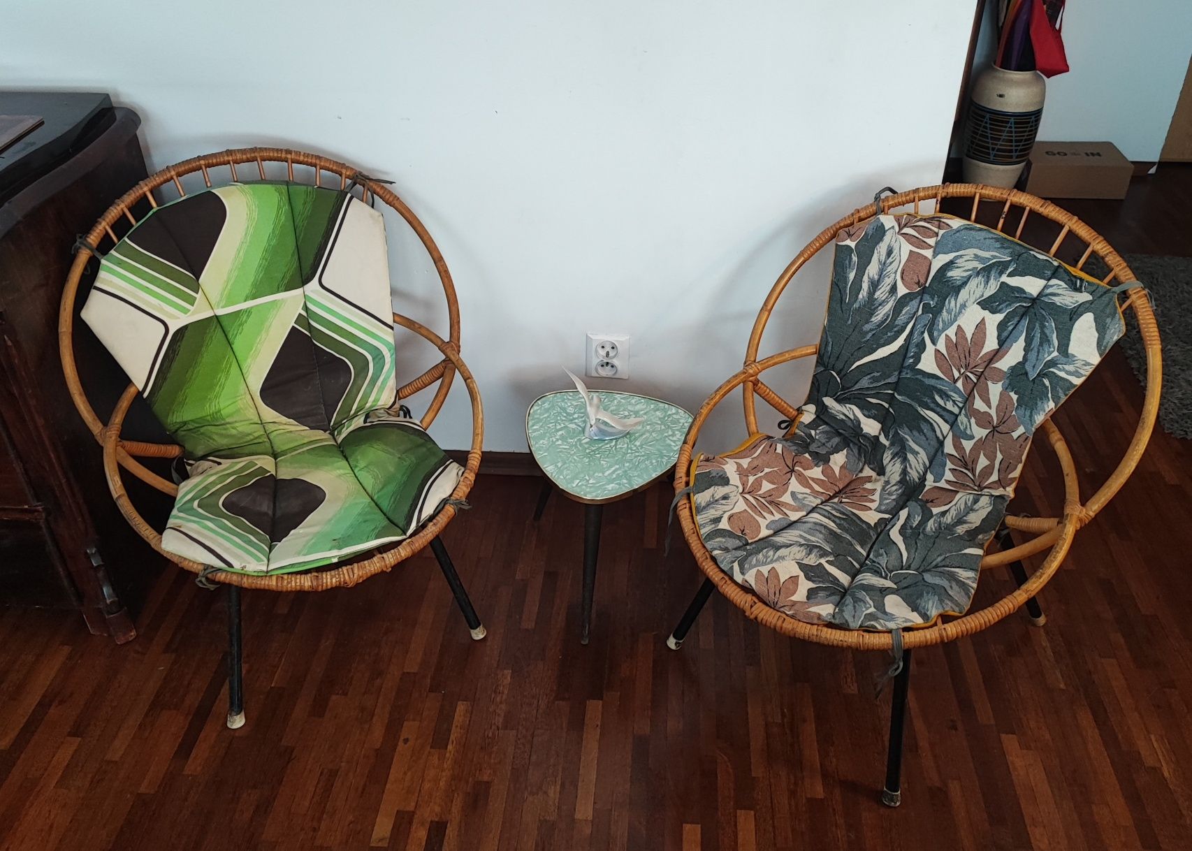 Fotele rattan+stal Boho Vintage Design