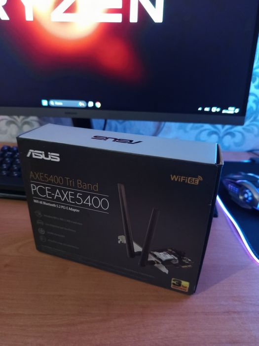 Bluetooth WiFi адаптер Asus PCE-AXE5400
AXE5400 Tri Band

PCE-AXE5400