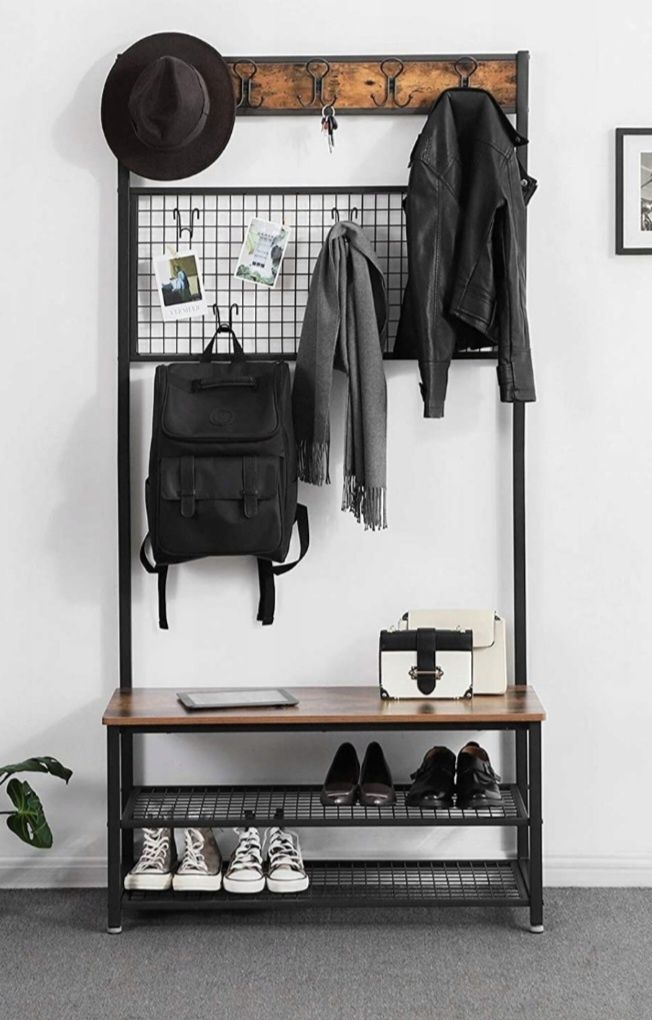 Wieszak stojący szafka na buty w stylu industrialnym loft garderoba