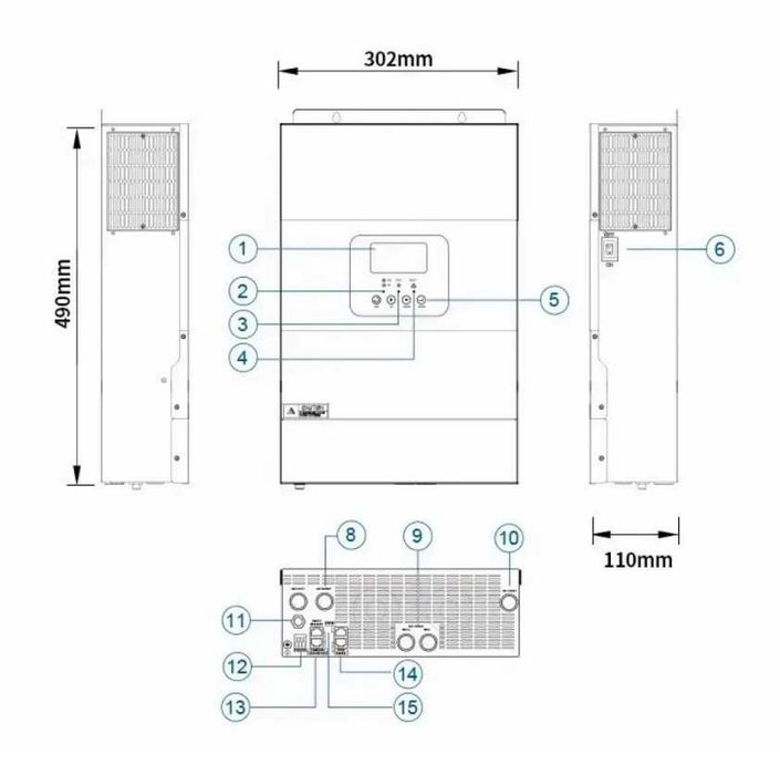 Гібридний інвертор Daxtromn SC-HFK-5500-48‼️Инвертор 100А 6.5 кВа