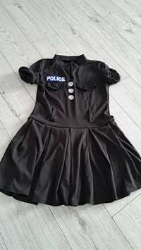 Sukienka przebranie kostium policjantka 134 140