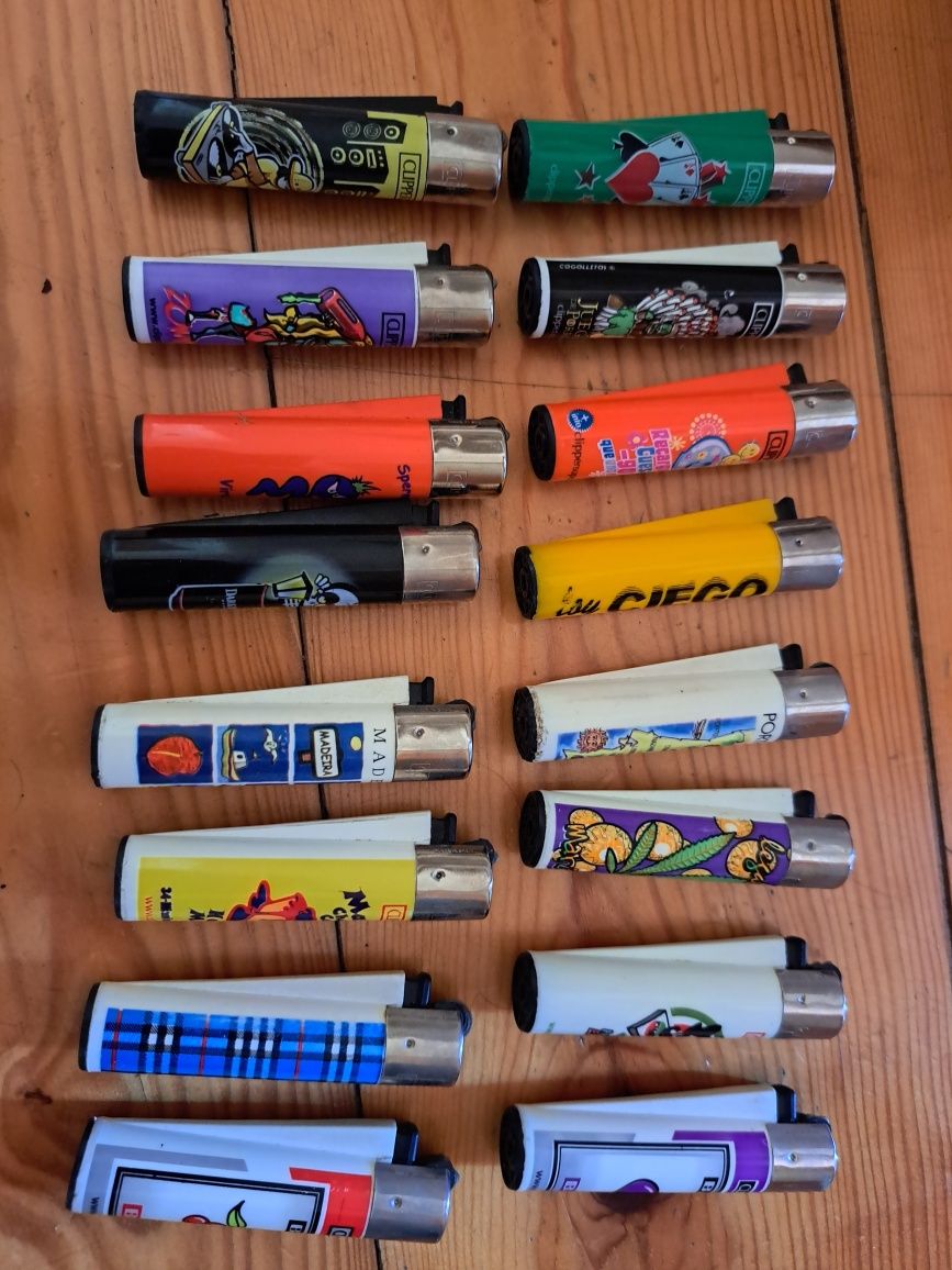 16 Isqueiros clipper para coleção