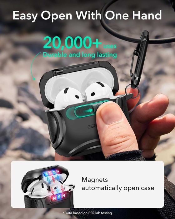 Чехол ESR Cyber Tough FlickLock MagSafe Чехол на AirPods 4