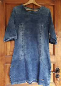Sukienka jeans ciemny niebieski 44 xxxl