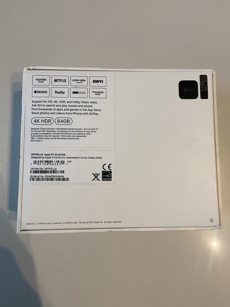 Apple TV ревізія A1842 64 Gb