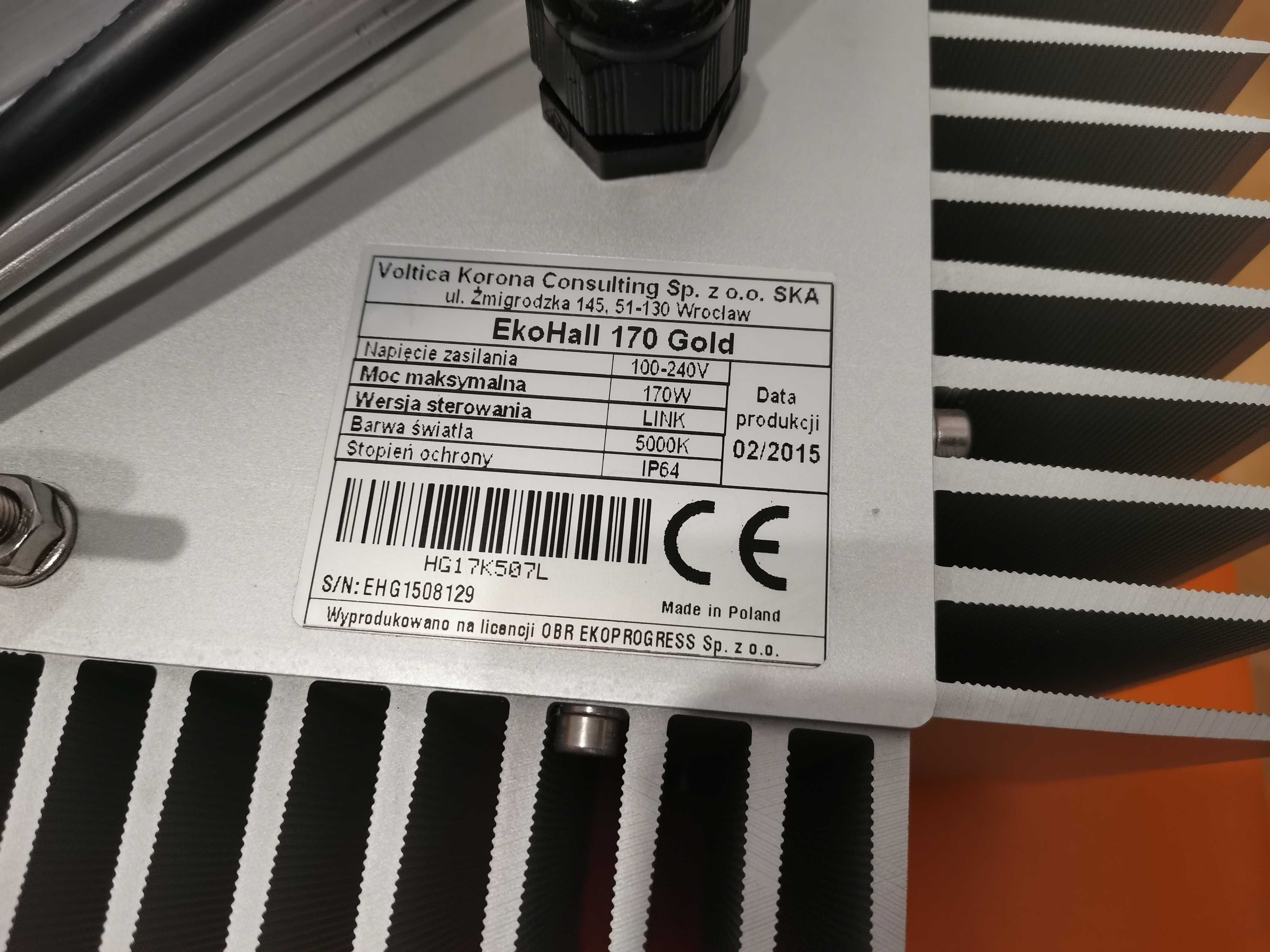 Lampa Halowa LED EkoHall 170W Gold NOWA! SOLIDNA ! Faktura