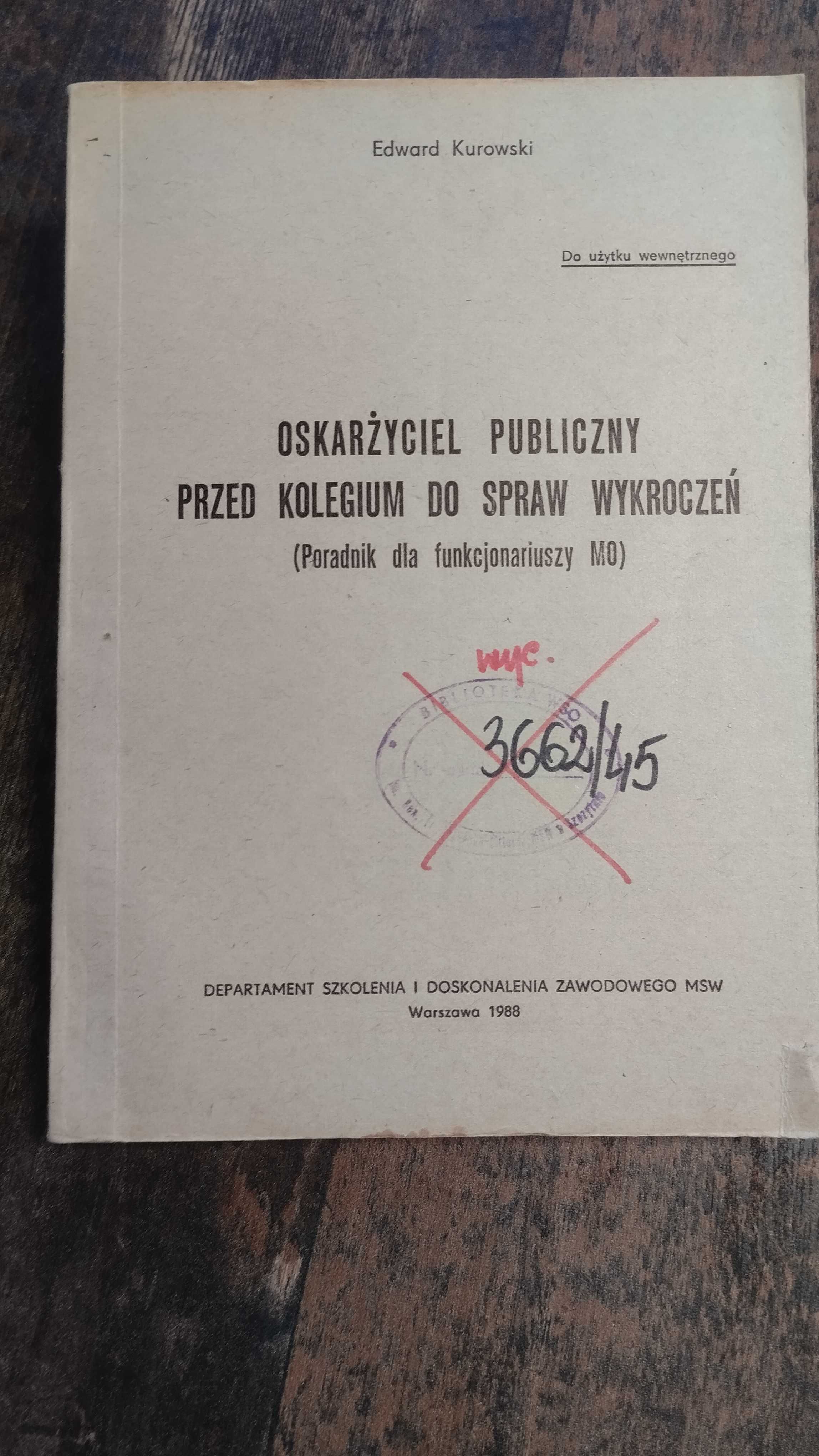 Skrypt MO. Milicja obywatelska. Oskarżyciel publiczny przed kolegium