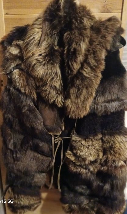 Kamizelka- futro naturalne z kawałków kozy
