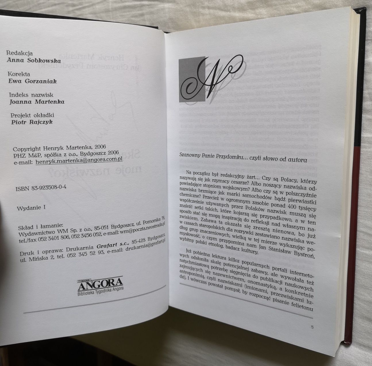 Skąd się wzięło moje nazwisko - Henryk Martenka z autografem !!!
