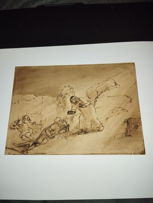Jezus uzdrawiający chorych Rembrandt faksymila Reichsdruckerei Berlin