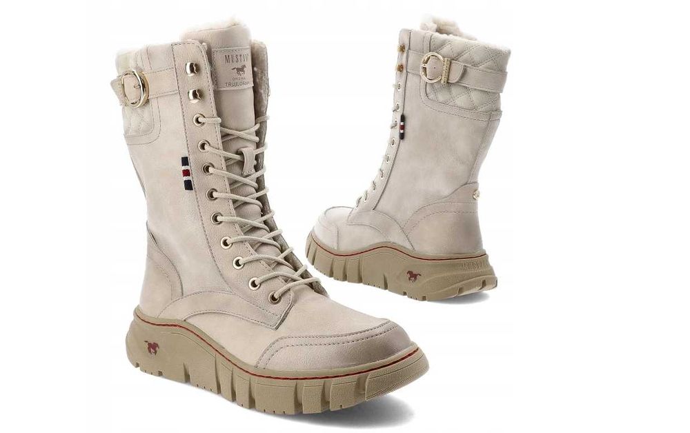 Kozaki MUSTANG 1499/605 beżowy R:39