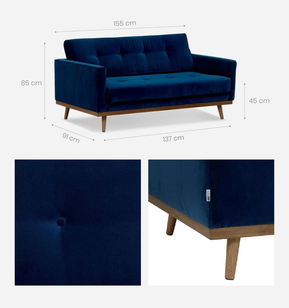Sofa Scandicsofa Klematisar 2-osobowa